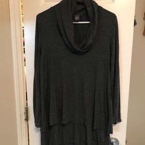 Grey soft tiered tunic